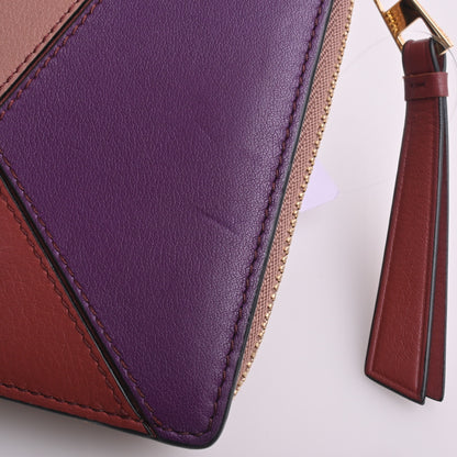 Puzzle Leather Wallet Purple