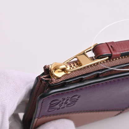 Puzzle Leather Wallet Purple