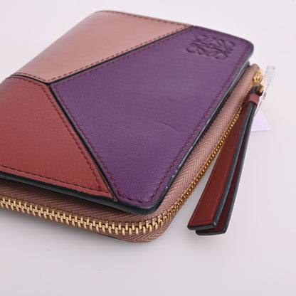 Puzzle Leather Wallet Purple