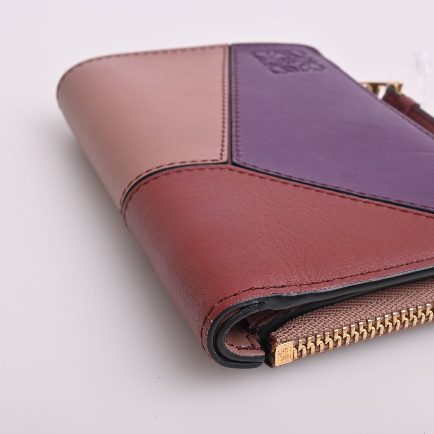 Puzzle Leather Wallet Purple