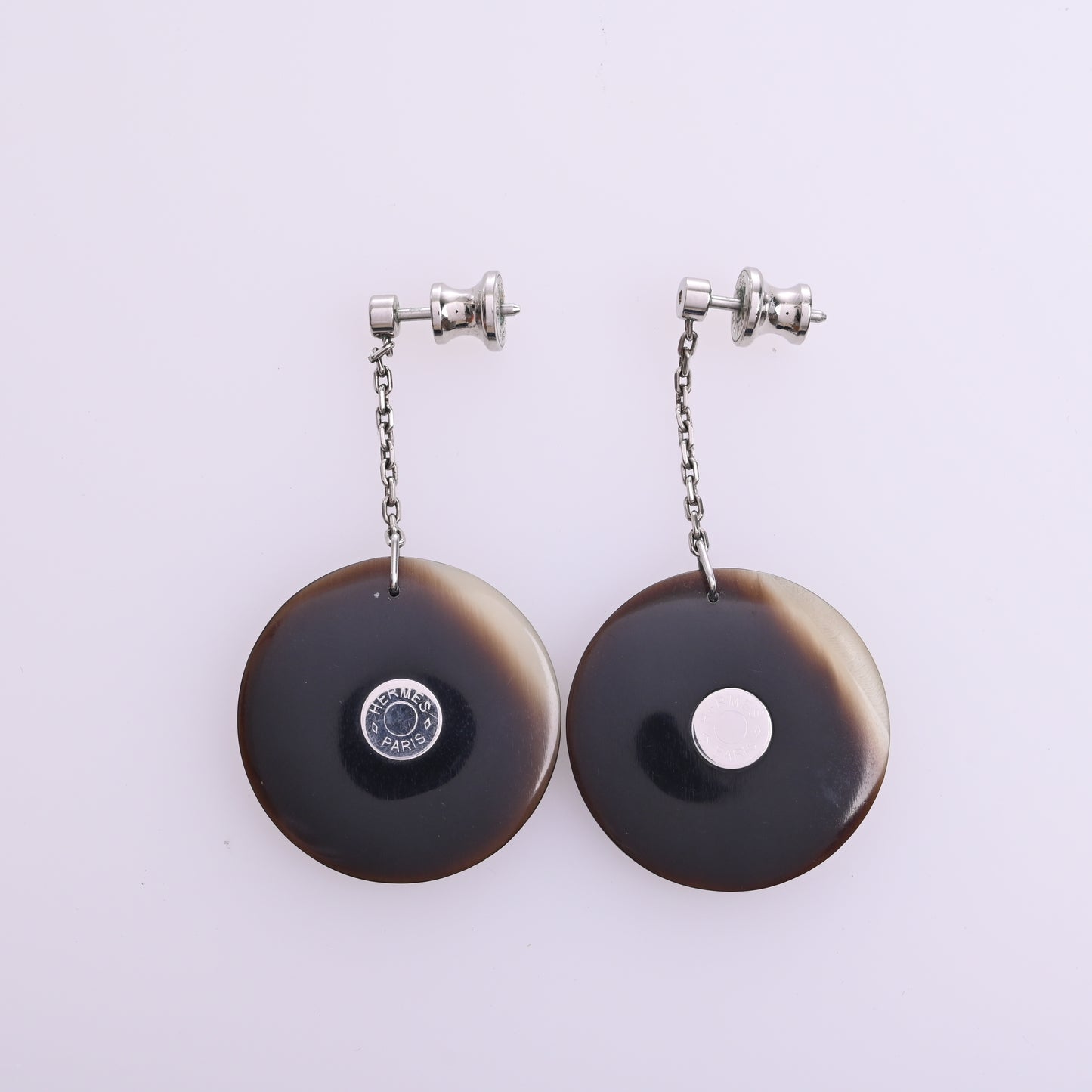 Buffalo Horn Serie Earrings, Silver Hardware