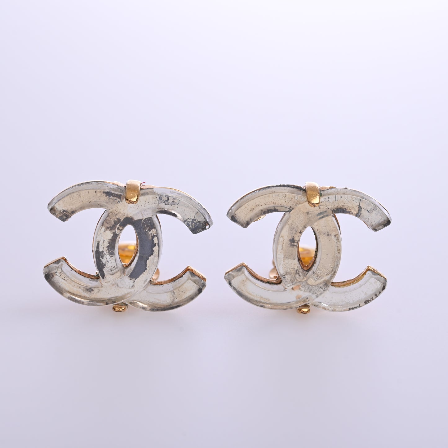 Coco Clear Earrings GP Gold