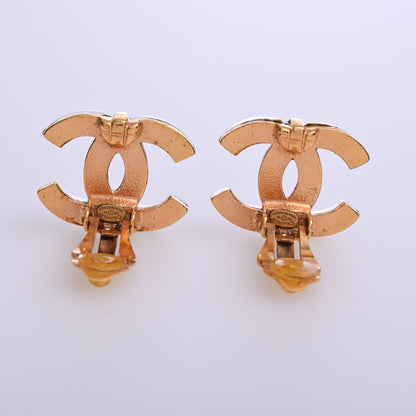 Coco Clear Earrings GP Gold