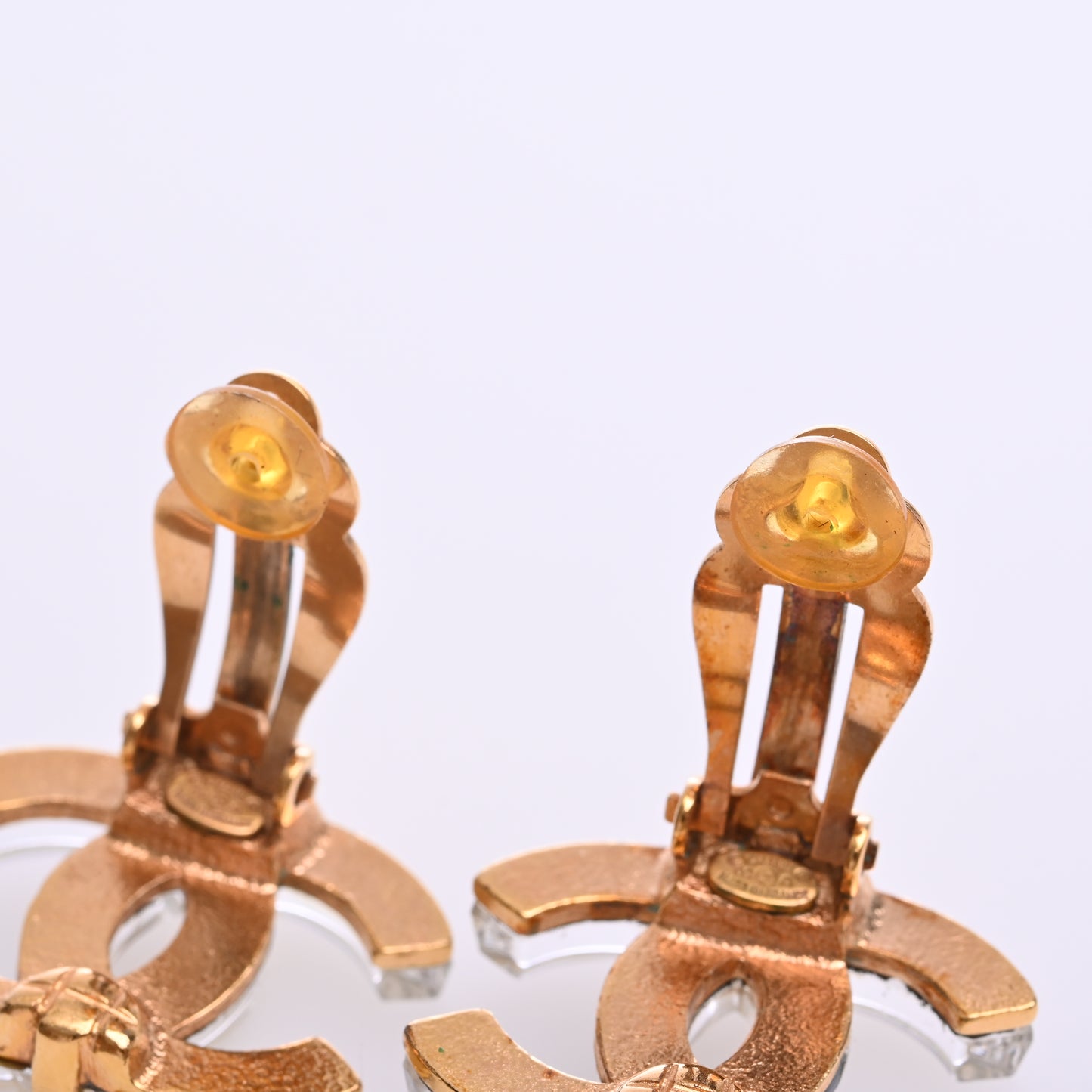 Coco Clear Earrings GP Gold