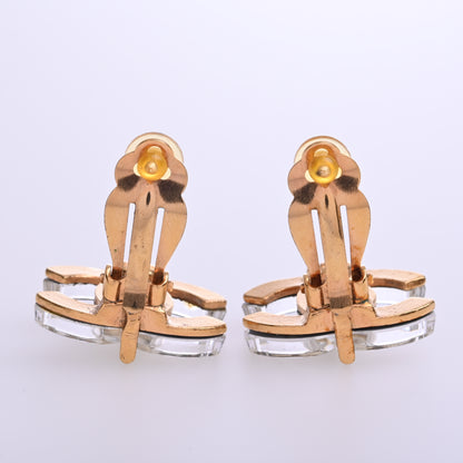 Coco Clear Earrings GP Gold