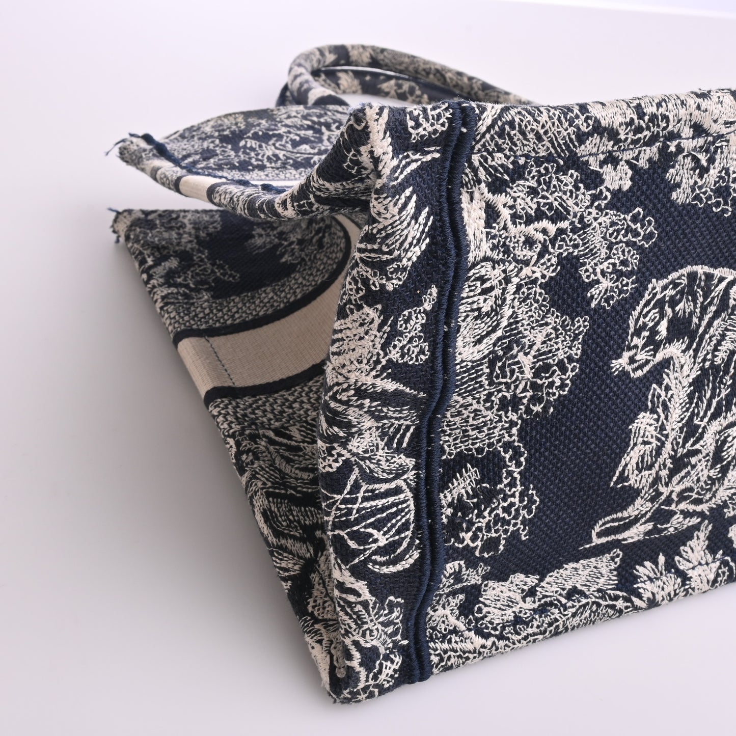 Book Tote Canvas Medium Blue