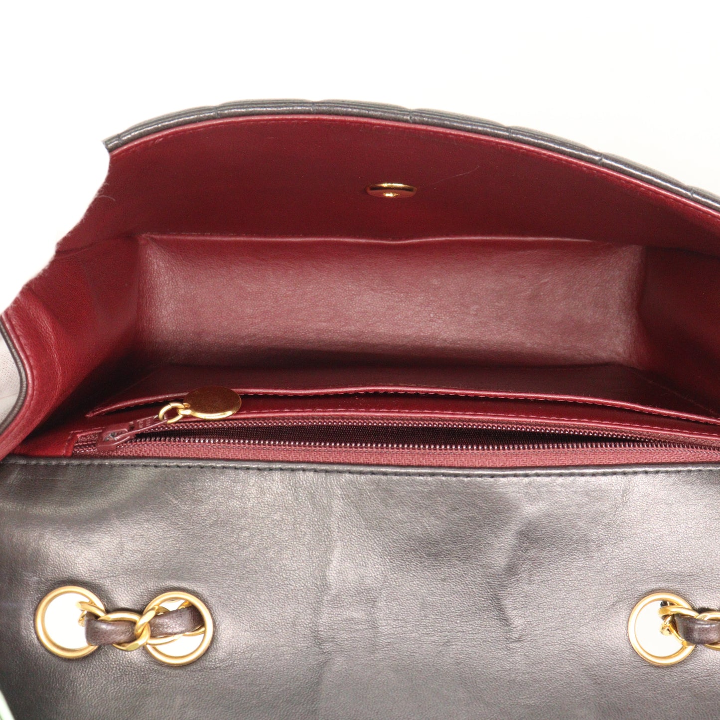 Lamb V-stitch shoulder bag G hardware Series 2