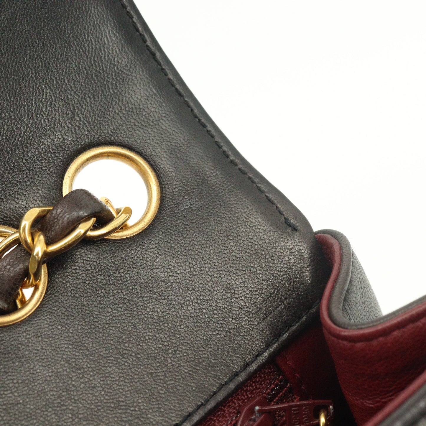 Lamb V-stitch shoulder bag G hardware Series 2