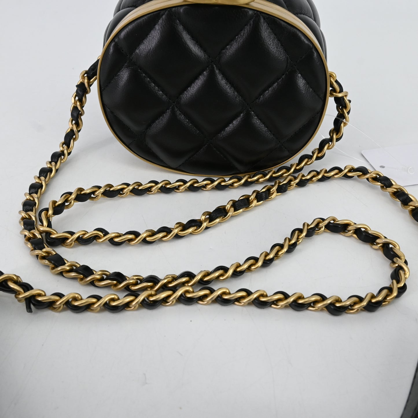 Lambskin Matelasse Chain Shoulder Bag Black G Hardware IC Chip