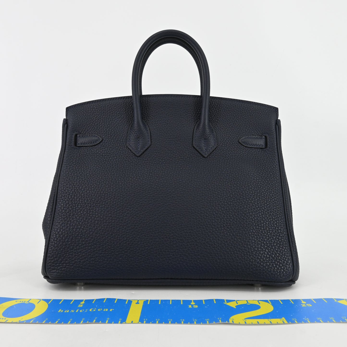 Togo Birkin 25 Blue Nuit, Silver hardware, D stamp