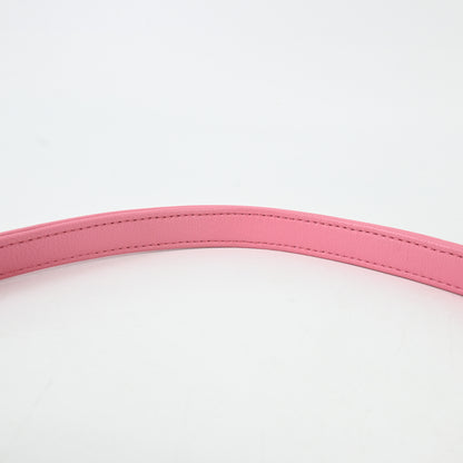 Leather Matelasse Vanity Chain Shoulder Bag Pink G Metal Fittings 30 Series