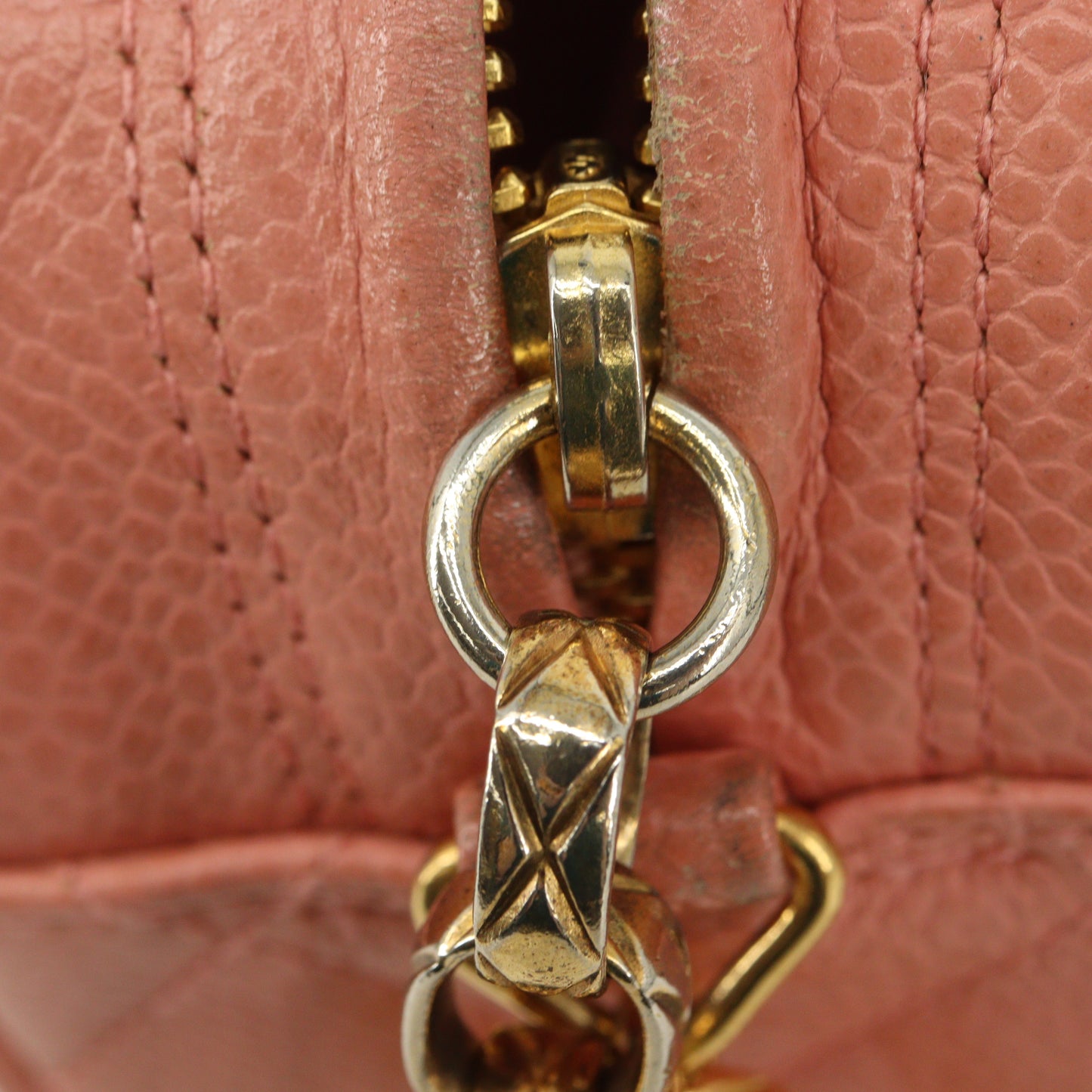 Caviar Skin Matelasse Chain Shoulder Bag G Metal Fitting Pink Series2