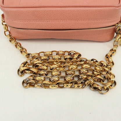 Caviar Skin Matelasse Chain Shoulder Bag G Metal Fitting Pink Series2