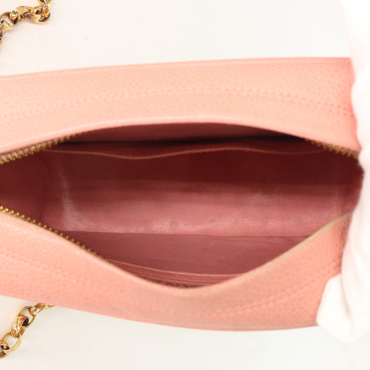 Caviar Skin Matelasse Chain Shoulder Bag G Metal Fitting Pink Series2