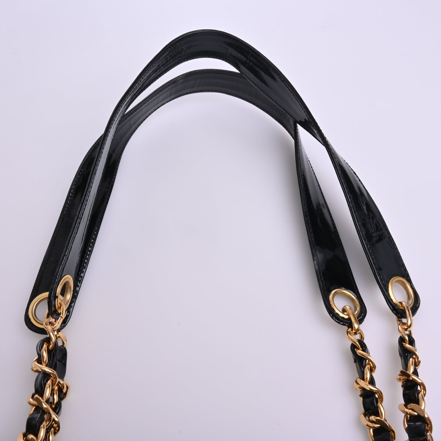 Patent Chain Tote Black G Metal Fittings 3rd Series