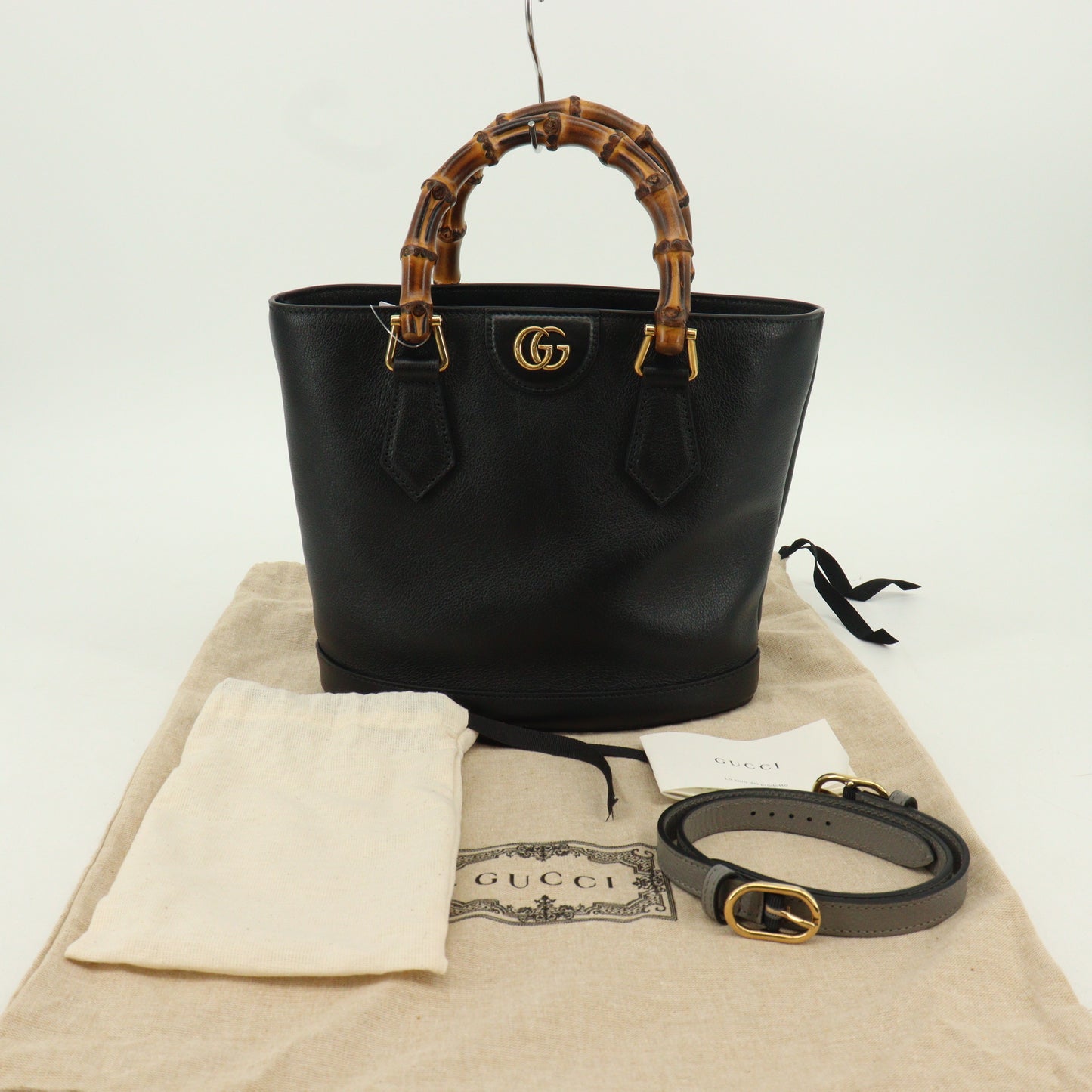 Leather Bamboo Diana Small Black