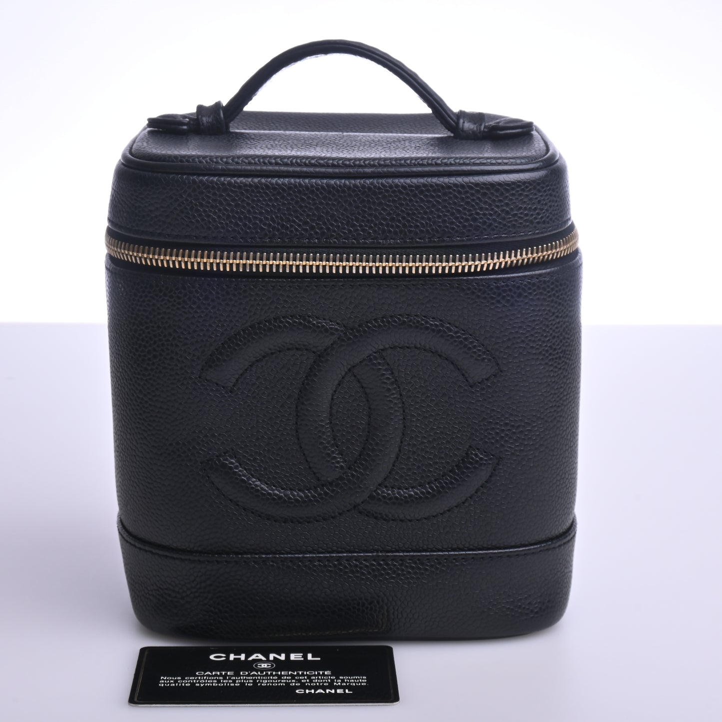 Caviar Vanity Bag Black G Metal Fittings Series 7