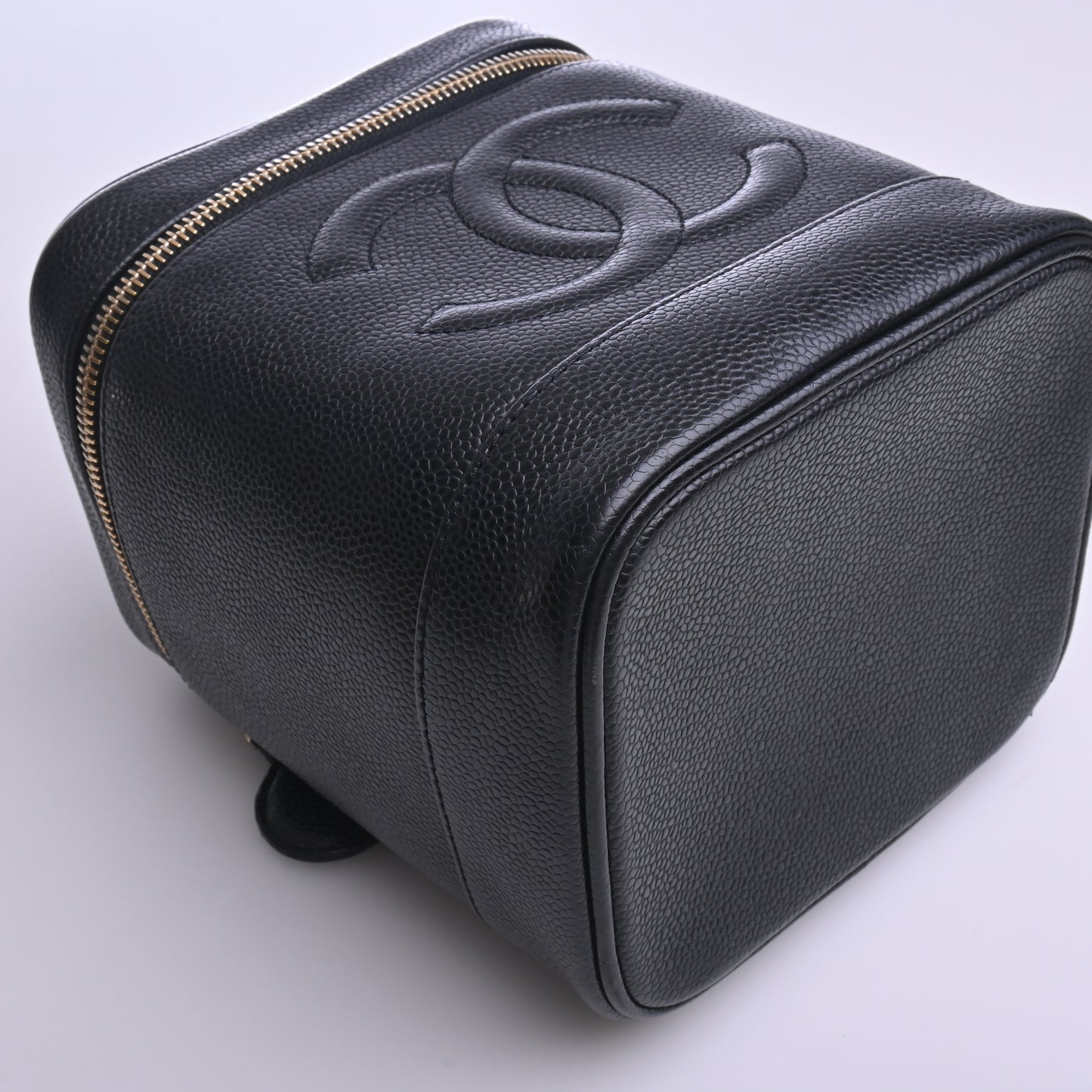 Caviar Vanity Bag Black G Metal Fittings Series 7