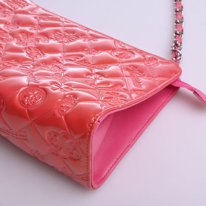 Patent Icon Chain Shoulder Bag Pink SV Metal Fittings 13 Series