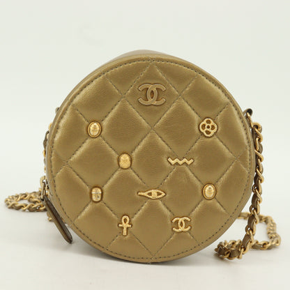 Lambskin Matelasse Mini Chain Shoulder Bag Gold G Hardware 28 Series