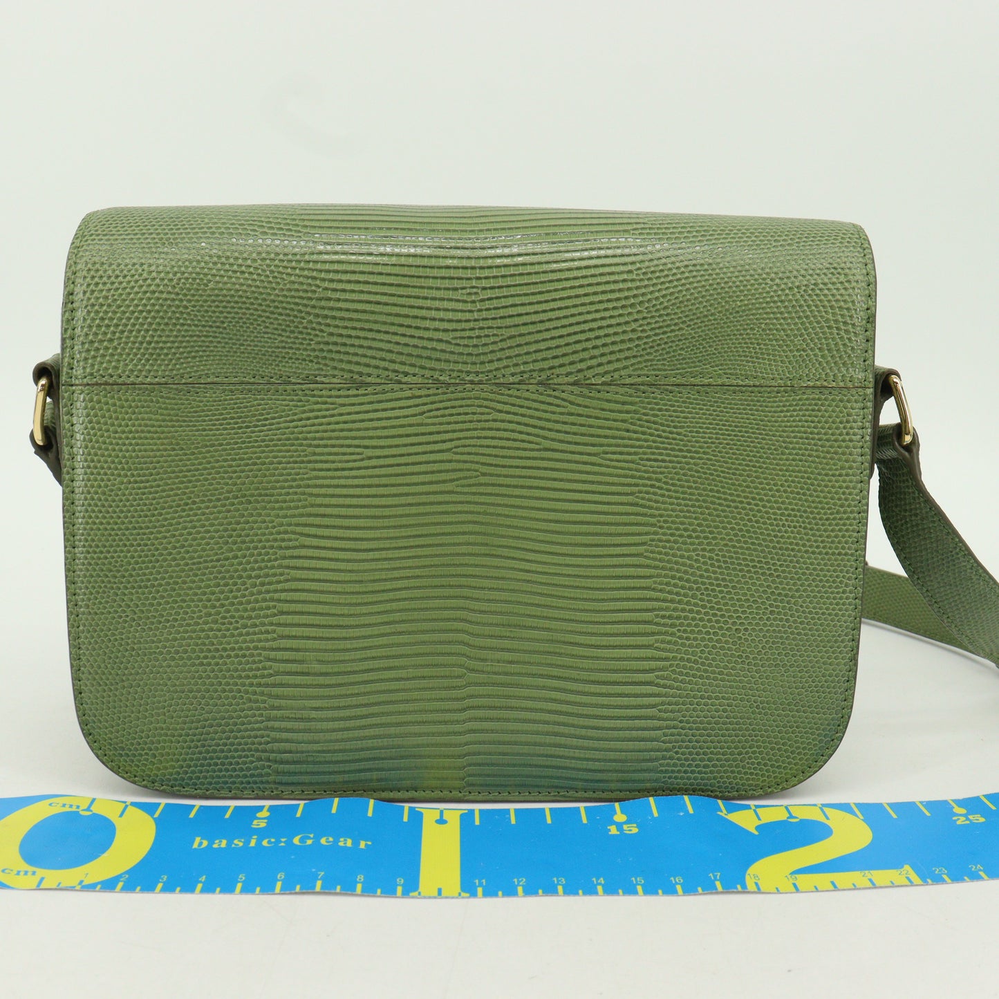 Lizard Triomphe Shoulder Bag Green