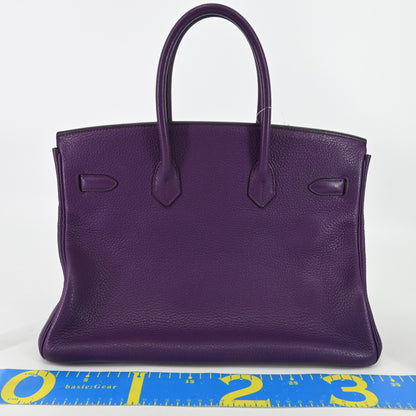 Togo Birkin 35 Anemone G hardware P stamp