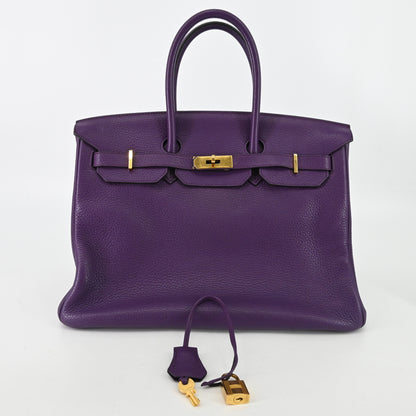 Togo Birkin 35 Anemone G hardware P stamp