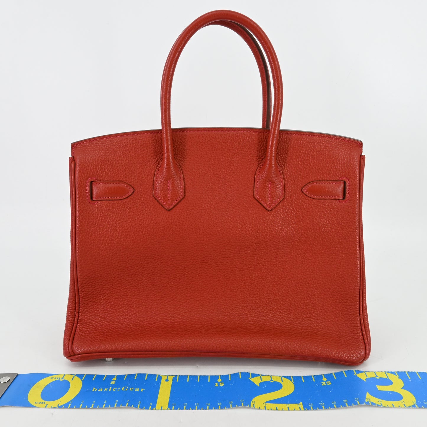 Togo Birkin 30 Red Silver hardware □Q stamp