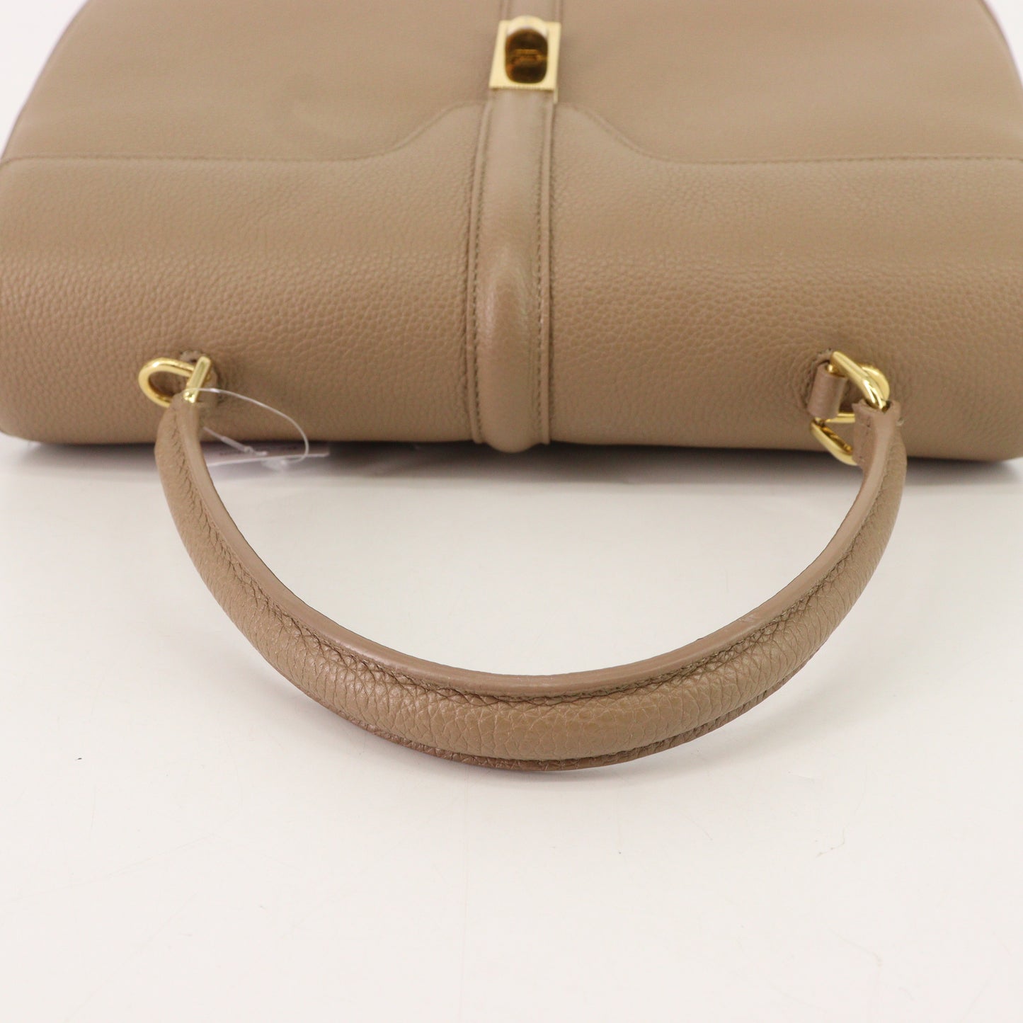 Leather 16 2WAY Handbag Beige