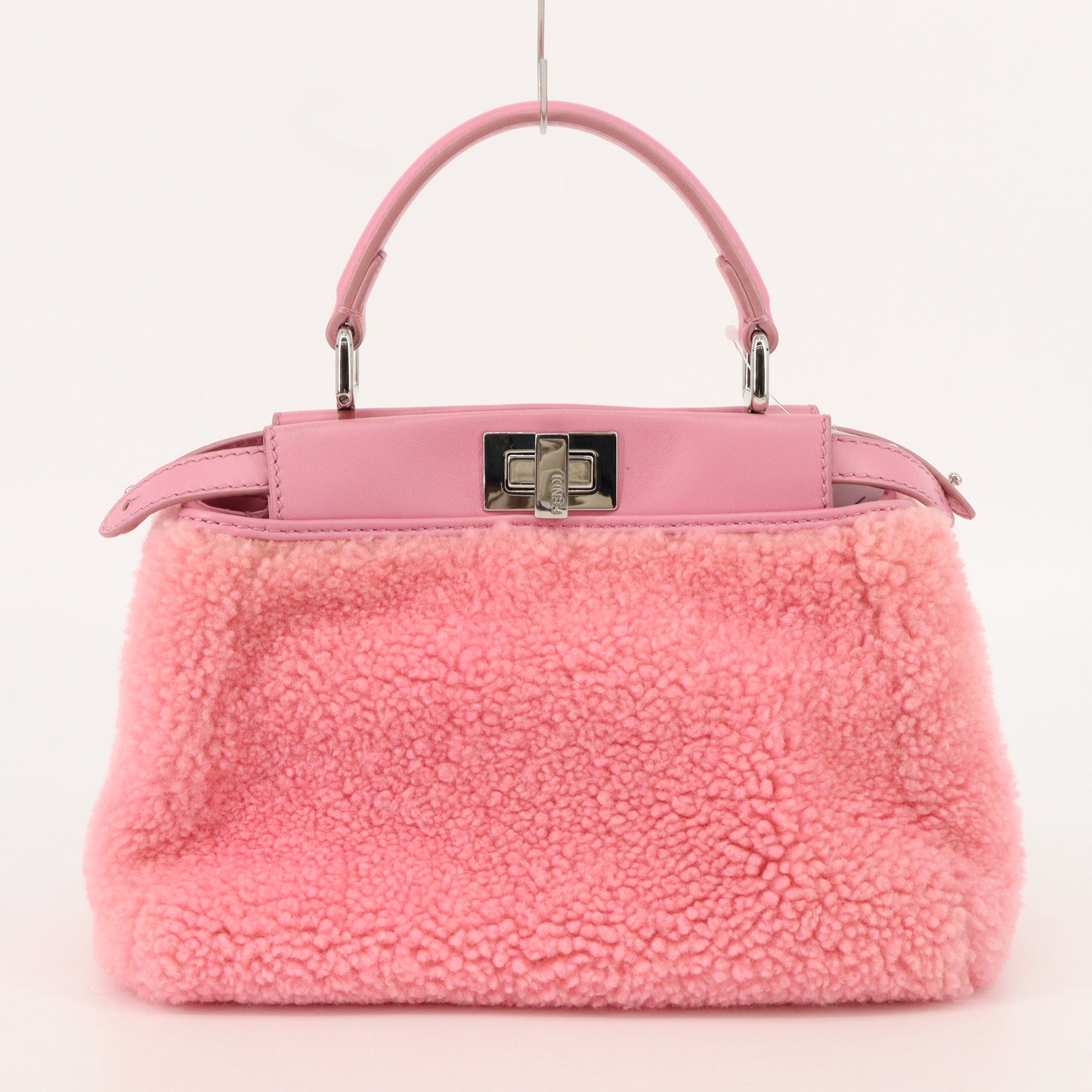 Shearling Leather Mini Peekaboo Pink