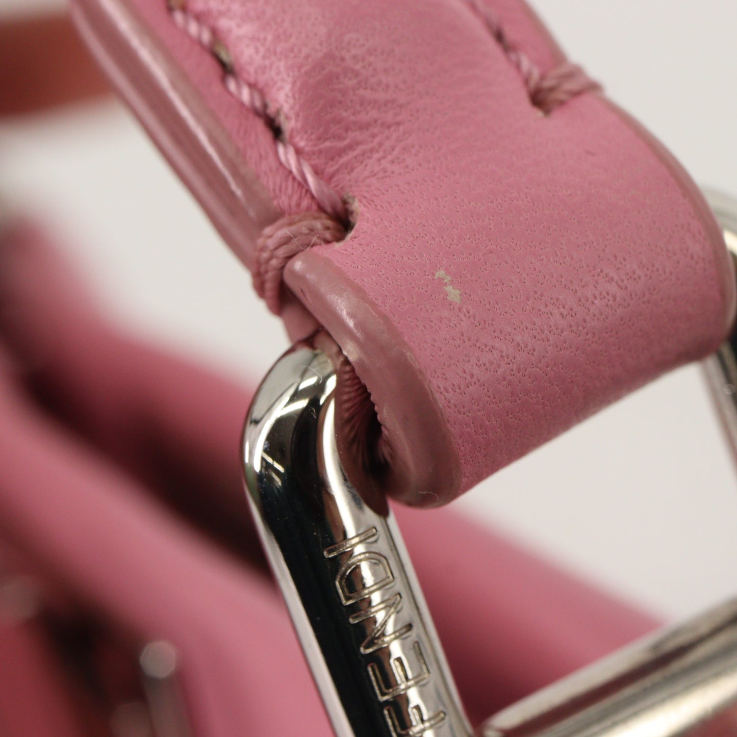 Shearling Leather Mini Peekaboo Pink