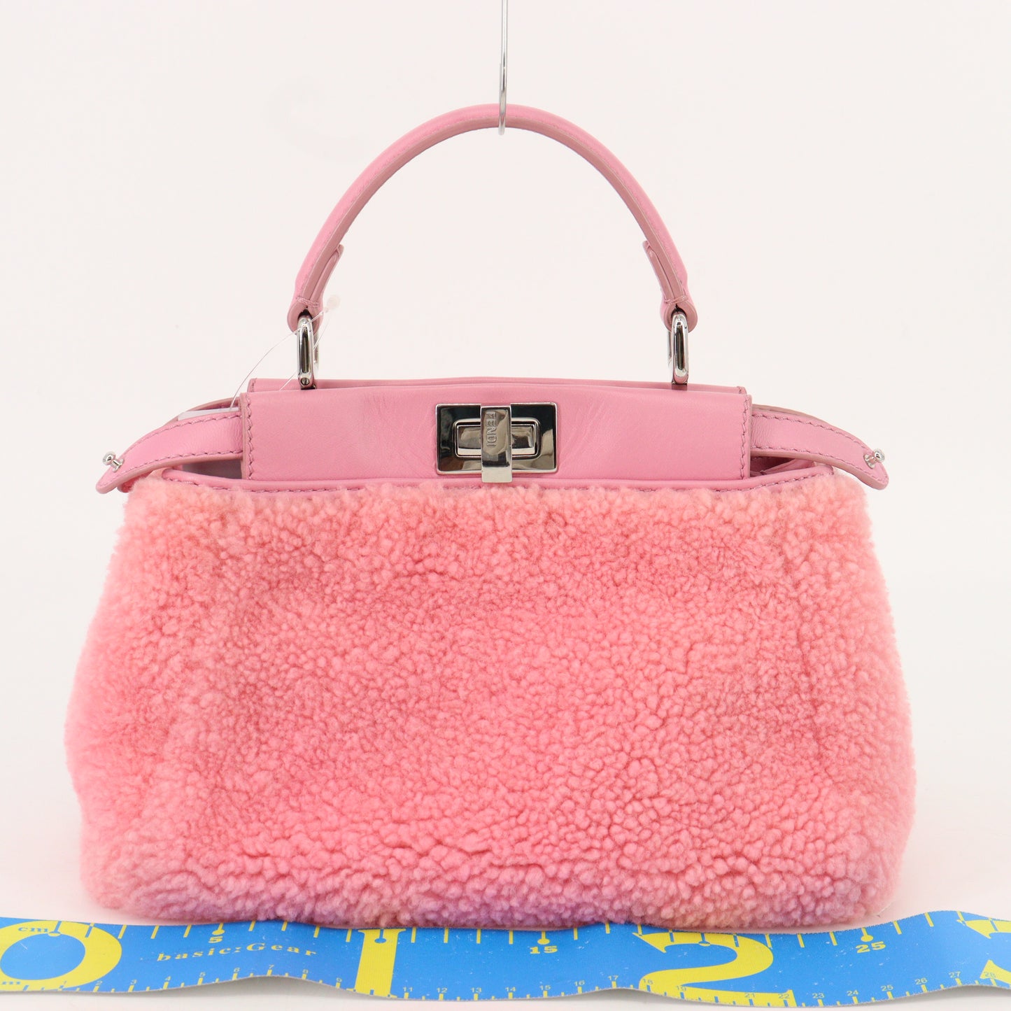 Shearling Leather Mini Peekaboo Pink