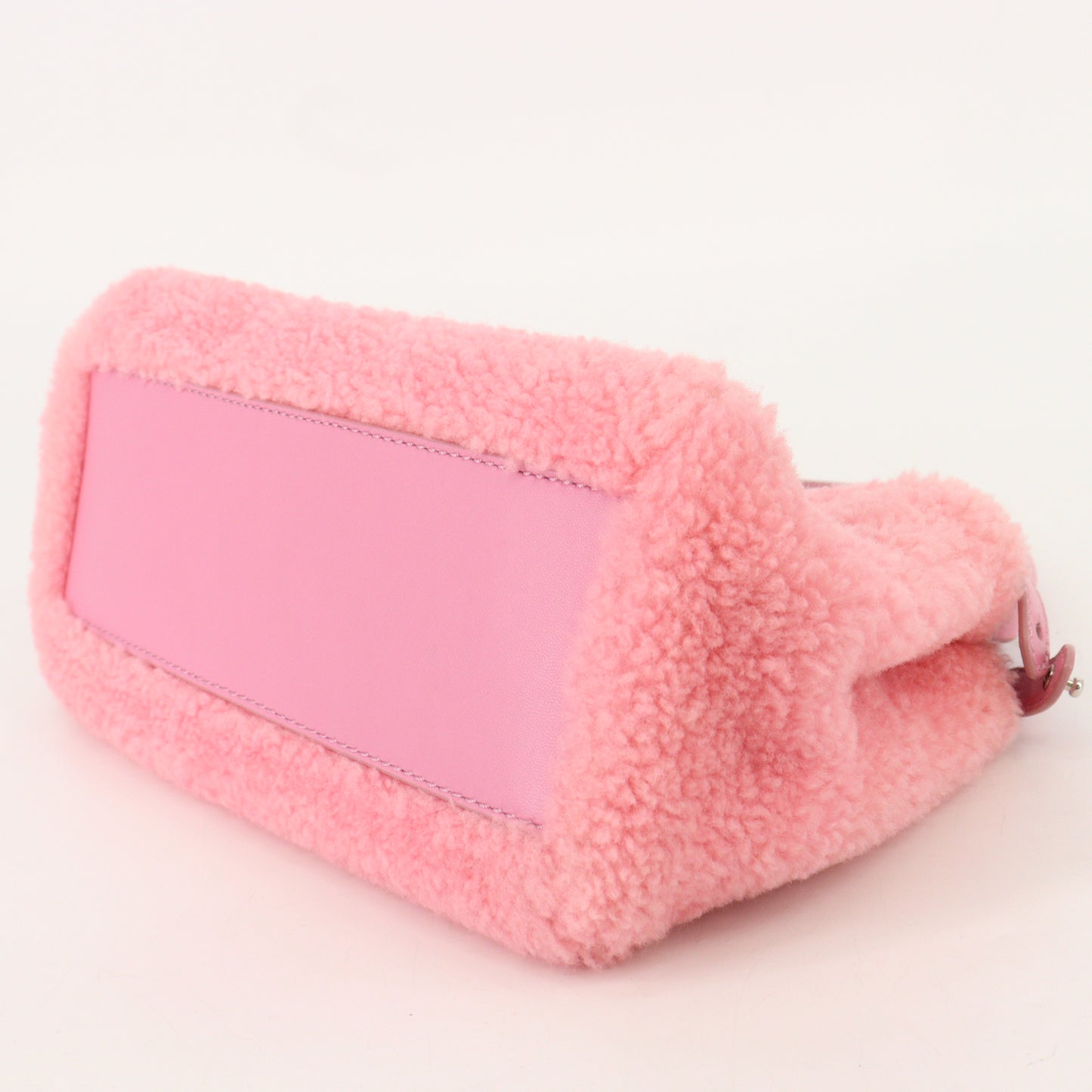 Shearling Leather Mini Peekaboo Pink