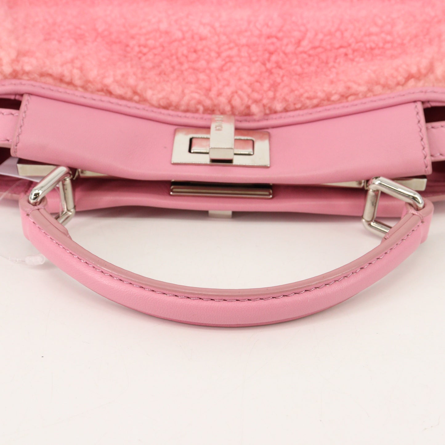 Shearling Leather Mini Peekaboo Pink