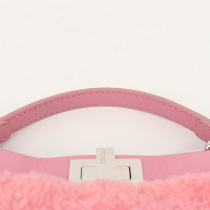 Shearling Leather Mini Peekaboo Pink