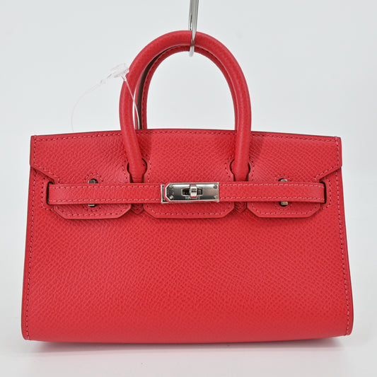 Veau Epsom Tiny Birkin Rose Silver hardware □N stamp