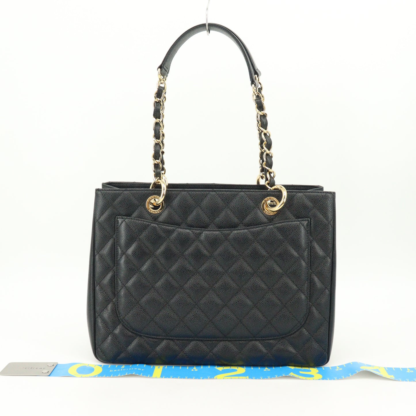 Caviar skin tote, black, G hardware, 17th series