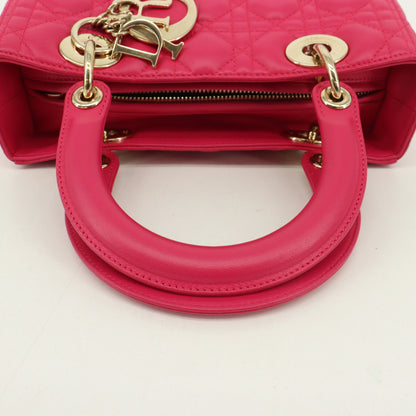 Lady Dior 2WAY handbag pink G metal fittings