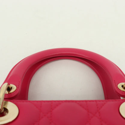 Lady Dior 2WAY handbag pink G metal fittings