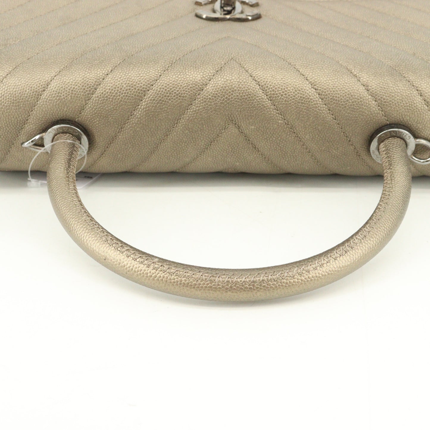 Coco Handle V Stitch Caviar Skin Gold 2WAY Handbag Gunmetal Metal Fittings 26th Series