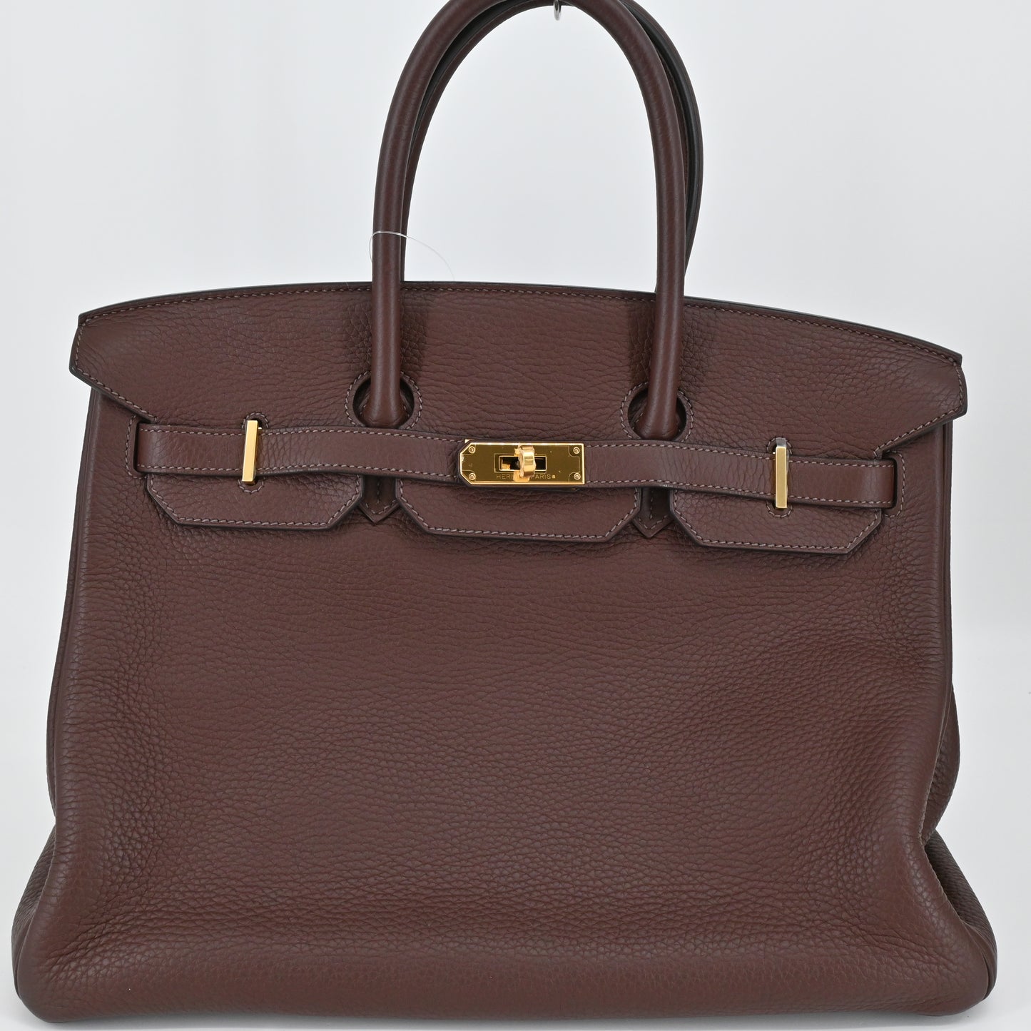 Togo Birkin 35 Rouge Ash G hardware T stamp