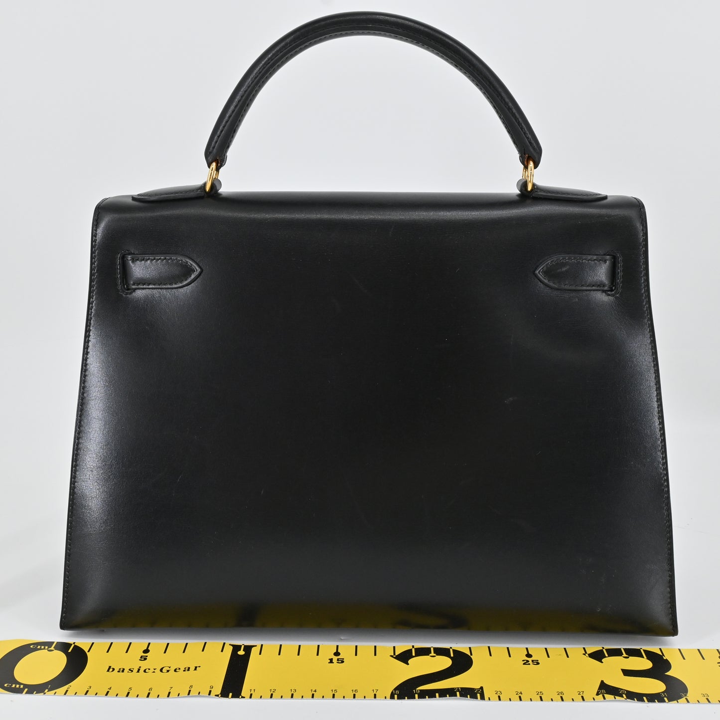 Box calf Kelly 32 Noir G hardware C stamp