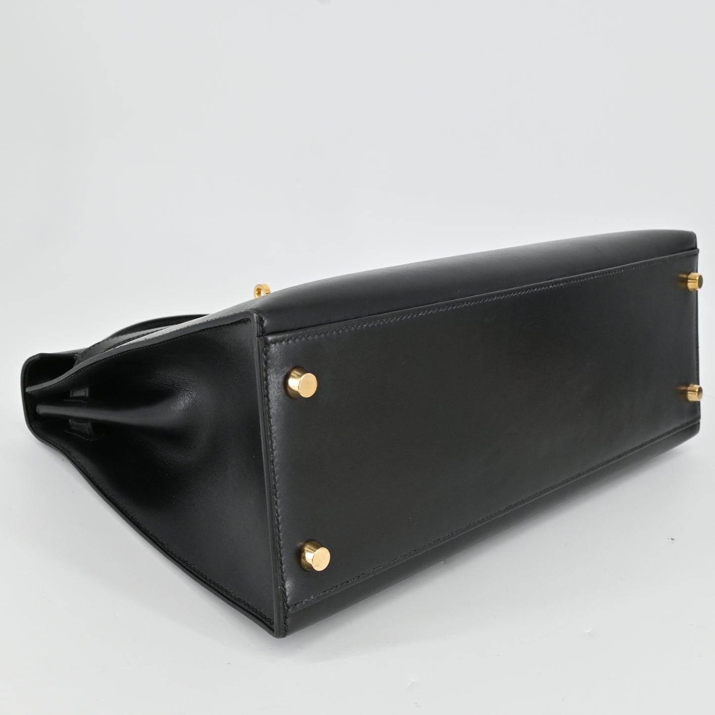 Box calf Kelly 32 Noir G hardware C stamp