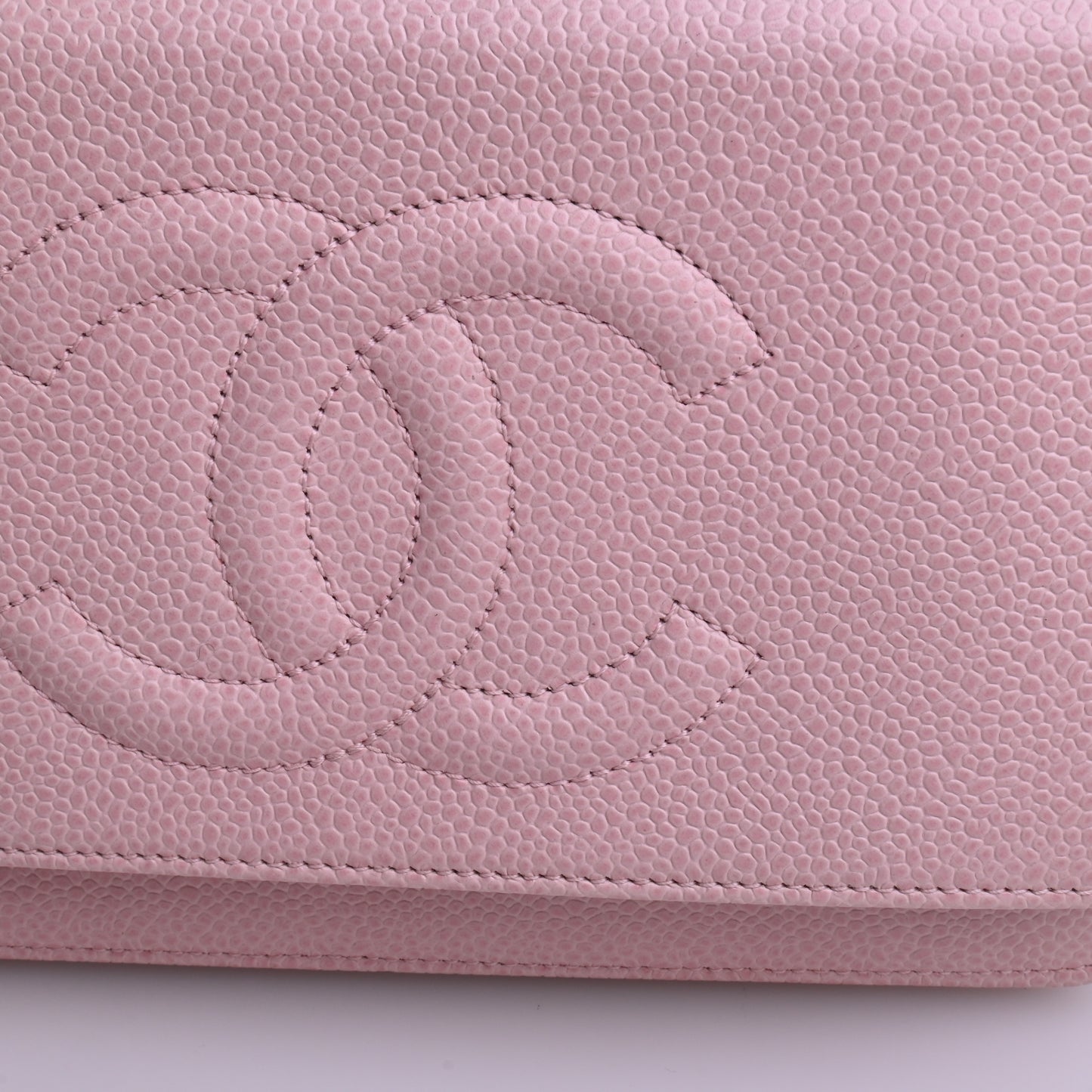 Caviar Chain Wallet Pink Silver Hardware 16th Series