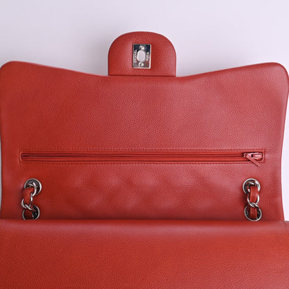 Caviar Matelasse W/W Red Silver hardware 14th series