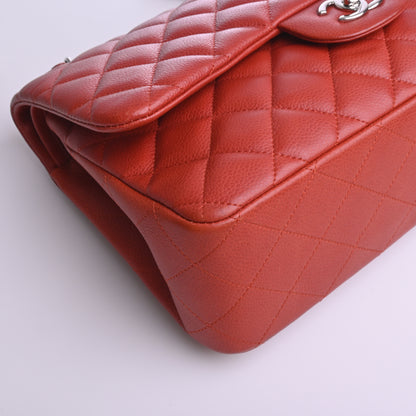 Caviar Matelasse W/W Red Silver hardware 14th series