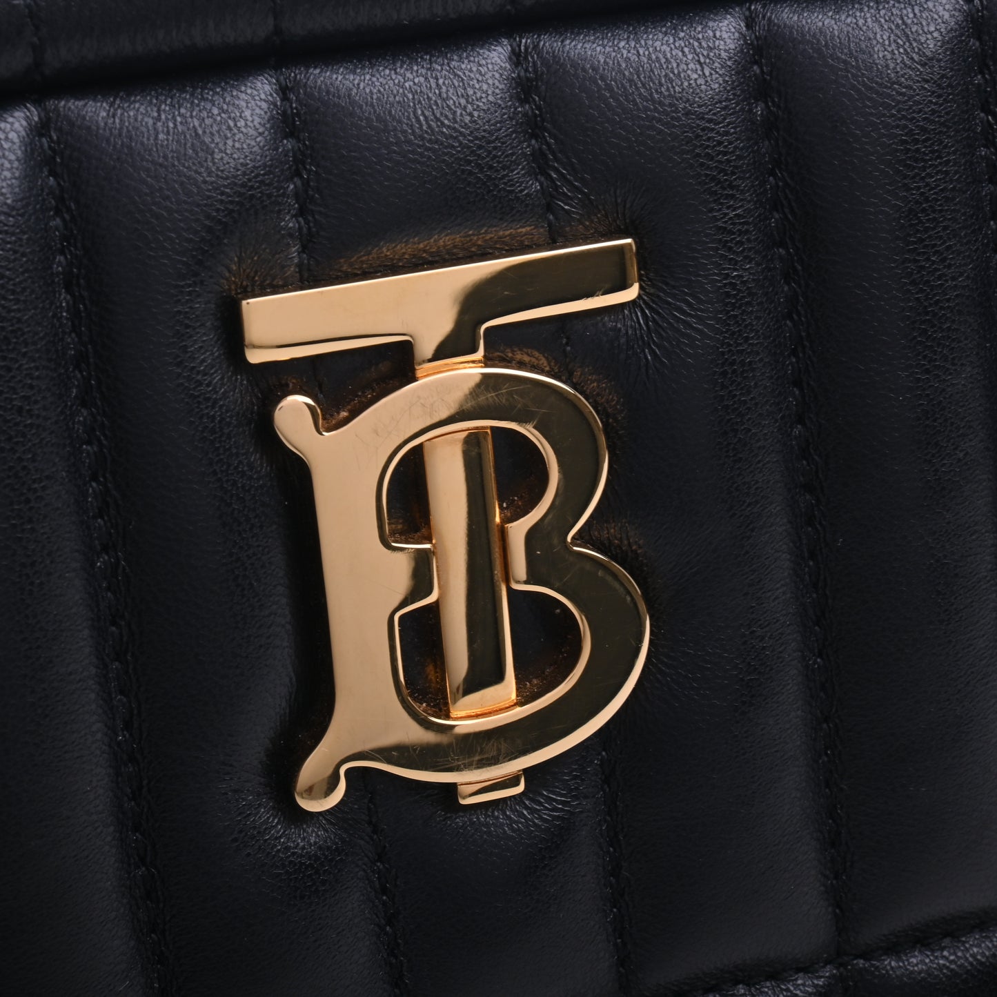 TB logo leather shoulder bag