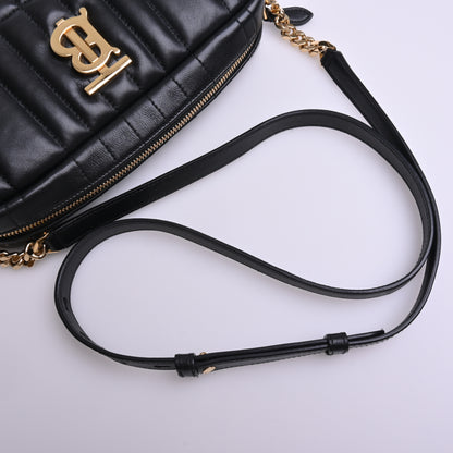 TB logo leather shoulder bag