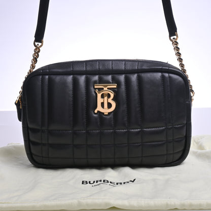 TB logo leather shoulder bag