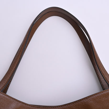 Horsebit leather tote